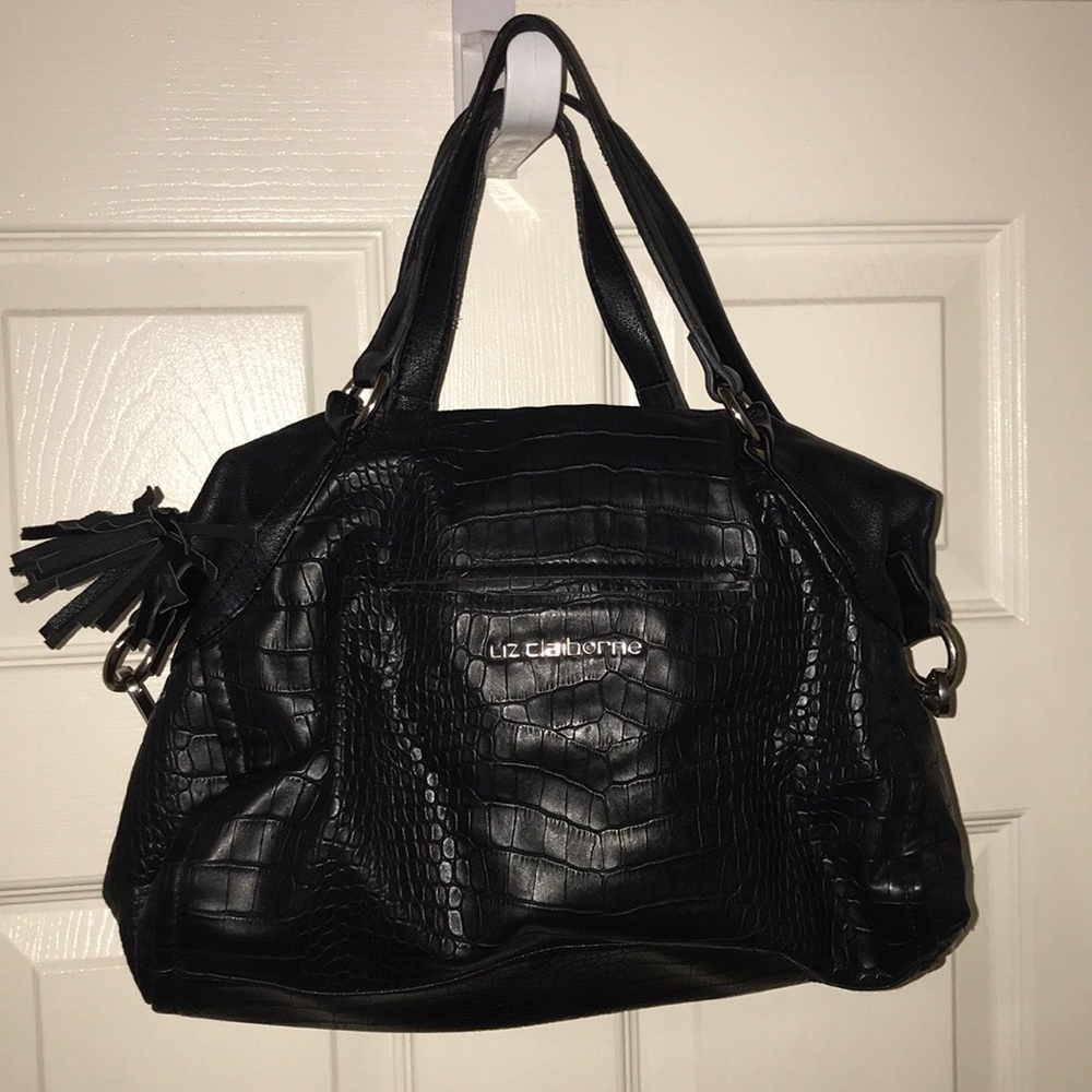 Liz Claiborne Purse Faux Alligator Leather